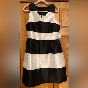 Ivy & Blu Boutique Black/White Striped Dress 14 NWT